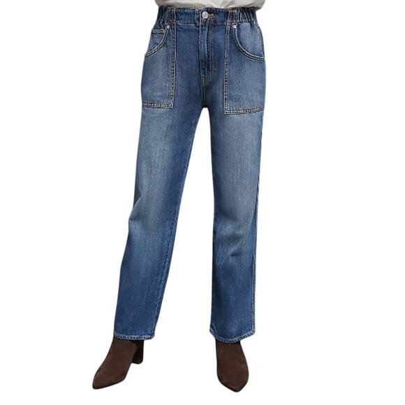 Hudson Remi High-Rise Straight Jeans Women 29 Blue Denim Minimal Modest Prep NWT - Picture 11 of 11